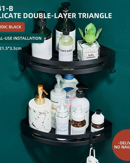 Stylish Wall-Mounted Bathroom Organizer in Premium Space Aluminum: A Luxurious Storage Solution