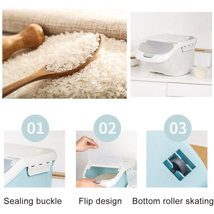 6kg Portable Rice Storage Box with Moisture-Proof Seal and Non-Toxic Material