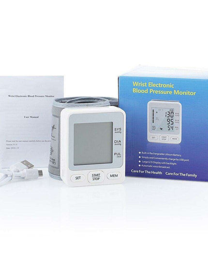 Voice-Activated Wireless Blood Pressure Monitor with USB Recharge - Simplified Health Tracking