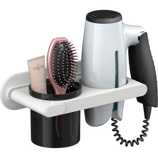 Wall-Mounted Hair Dryer Organizer with Effortless Self-Adhesive Installation
