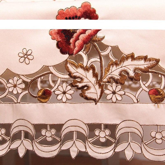 Elegant European Embroidered Table Linen Ensemble