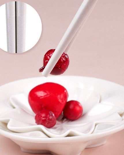 Sakura Elegance Amber Japanese Chopsticks Set - Antibacterial & Anti-Slip Dining Utensils