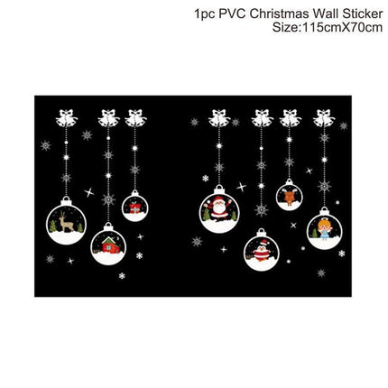 Festive Holiday Celebration Sticker Set: Christmas & New Year Wall and Window Decor