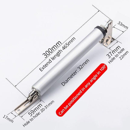 Pneumatic Automatic Door Closer - Adjustable, Silent, and Durable Aluminum Design