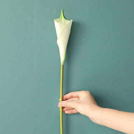 Chic Set of 5 Lifespan PU Calla Lily Stems - 65cm Realistic Artificial Flowers
