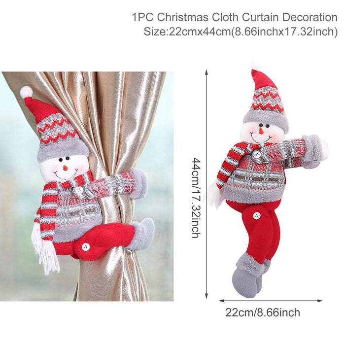Festive Santa and Reindeer Curtain Accents for Holiday Cheer