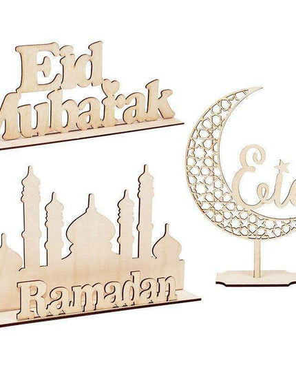 Chic Wooden Eid Mubarak Decoration: Celebrate in Elegance