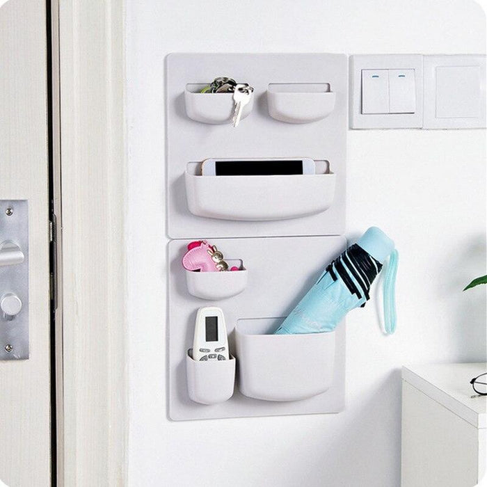 Maximize Your Home Storage with Adhesive Wall Shelf - Say Goodbye to Clutter!