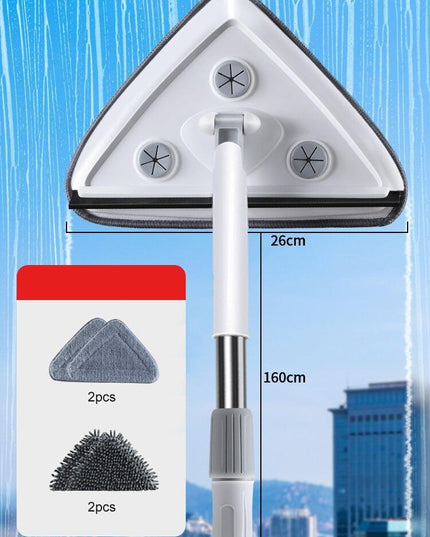 Telescopic 2-in-1 Double-Sided Squeegee System for Easy Surface Cleaning