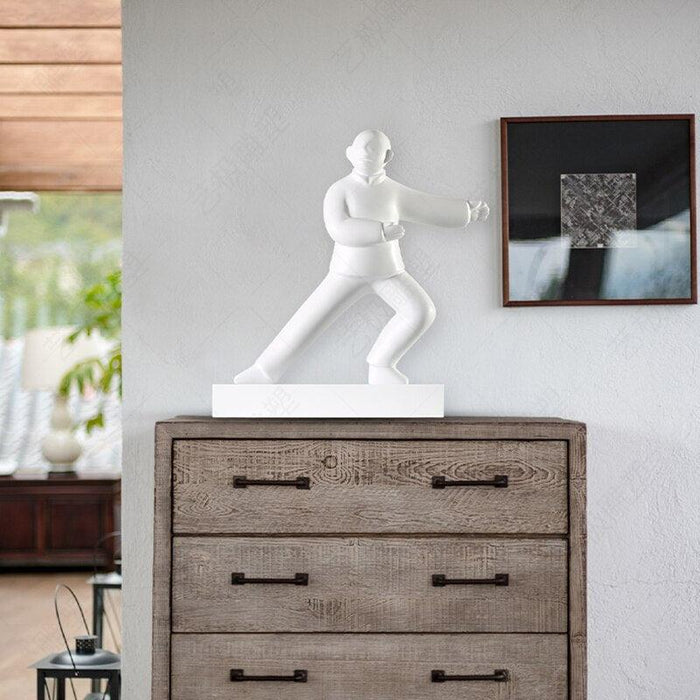 Tranquil Tai Chi Abstract Figure Sculpture for Elegant Spaces