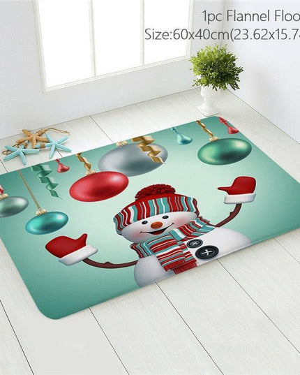 Cheerful Holiday Entrance Mat for a Joyful Welcome