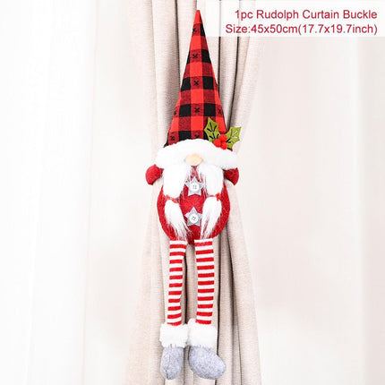 Festive Santa and Reindeer Curtain Accents for Holiday Cheer