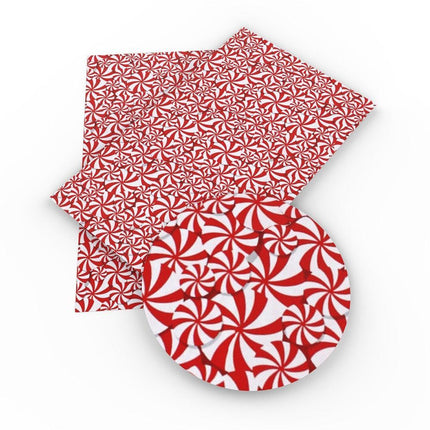 Crimson Holiday Faux Leather Crafting Kit - DIY Festive Fabric Set