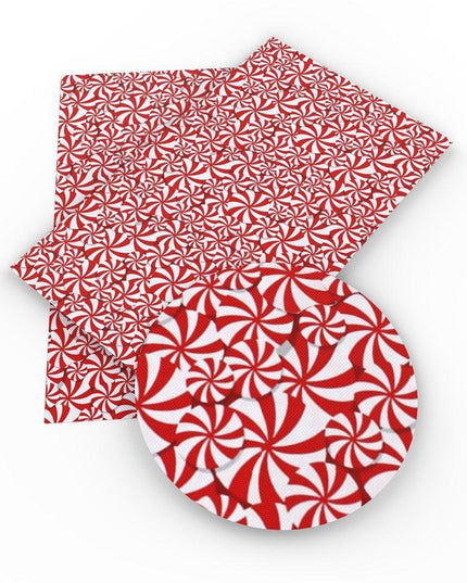 Crimson Holiday Faux Leather Crafting Kit - DIY Festive Fabric Set