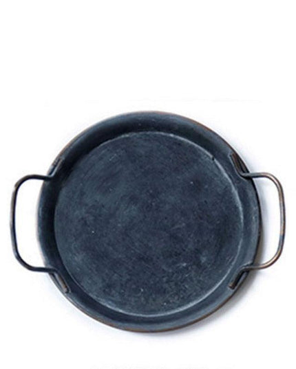 Chic Vintage Iron Bread Tray with Sturdy Handles for Elegant Home and Restaurant Use