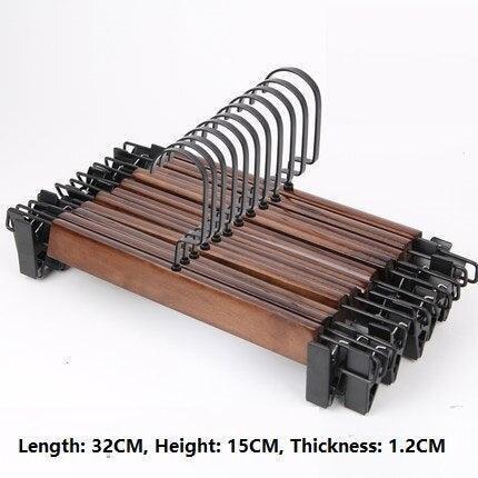 Premium Wide Wooden Hangers Set - 10 Luxurious Pieces for Your Closet