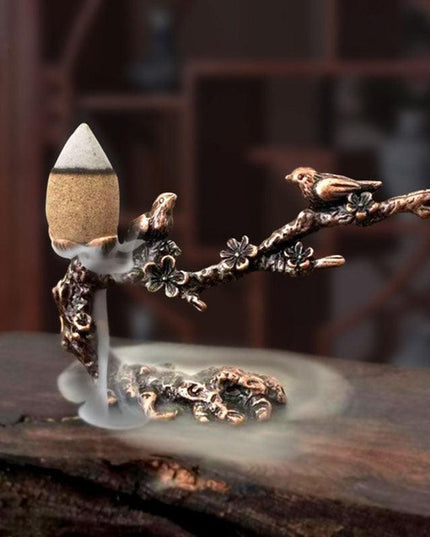 Lotus Blossom Serenity Incense Set with Elegant Plum Branch Design and Relaxation Essentials