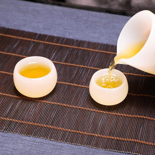 Sophisticated Zen Tea Cup - Handcrafted Jade Porcelain Elegance