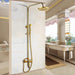Botanica Golden Bathroom Rainfall Shower Faucet Set