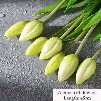 Timeless Tulip Charm Set: Luxe Artificial Tulip Blooms for Elegant Home Styling