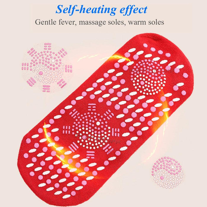 Self-Heating Magnetic Socks with Tourmaline Therapy for Foot Revitalization