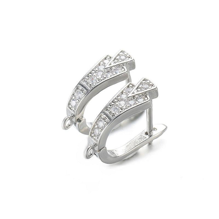 Stunning Handmade Gold & Silver Earring Hooks Adorned with Dazzling Austrian Crystals - Eco-Friendly Luxury Jewelry
