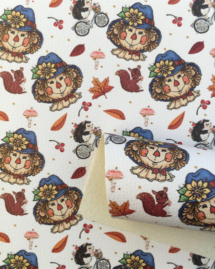 Chic Bow-knot Faux Leather Fabric in Elegant Apple Lychee for Creative Crafts