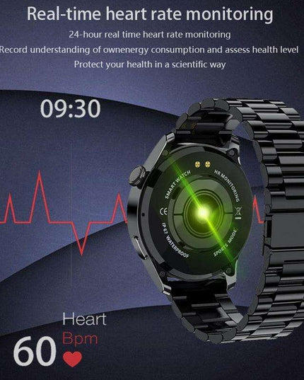 Sleek Waterproof Smartwatch with Touchscreen and Advanced Health Tracking Features