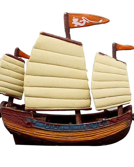 Nautical Charm: Exquisite Handcrafted Sailboat Sculpture
