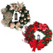 Sparkling Christmas Front Door Wreath with Lanterns and LED Lights
