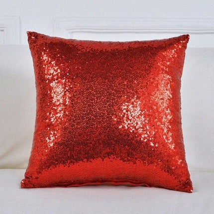 Sparkling Yellow Sequin Cushion Cover