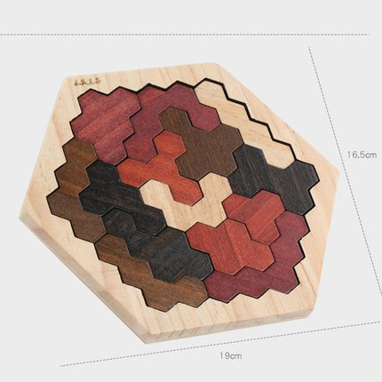 Elegant Handcrafted Wooden Tangram Puzzle - Creative Educational Toy for Children