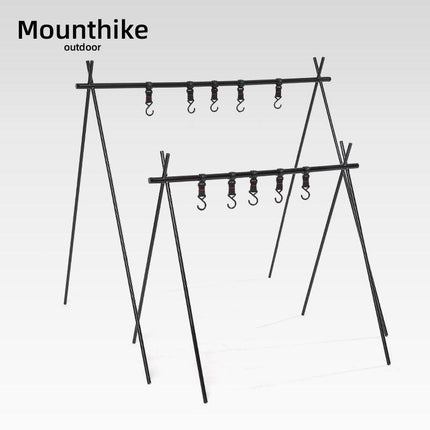Portable Aluminum Camping Shelf with Foldable Hanging Rack for Outdoor Activities