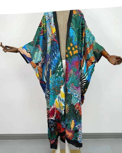 Chic African Rayon Cardigan for Autumn: A Trendy Bohemian Women's Fashion Essential