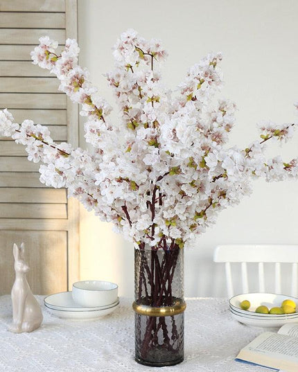 Lifelike Cherry Blossom Silk Floral Arrangement Kit - DIY Elegant Blooming Decor Set