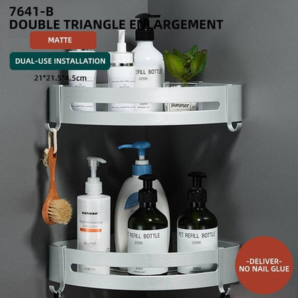 Stylish Wall-Mounted Bathroom Organizer in Premium Space Aluminum: A Luxurious Storage Solution