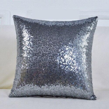 Sparkling Yellow Sequin Cushion Cover