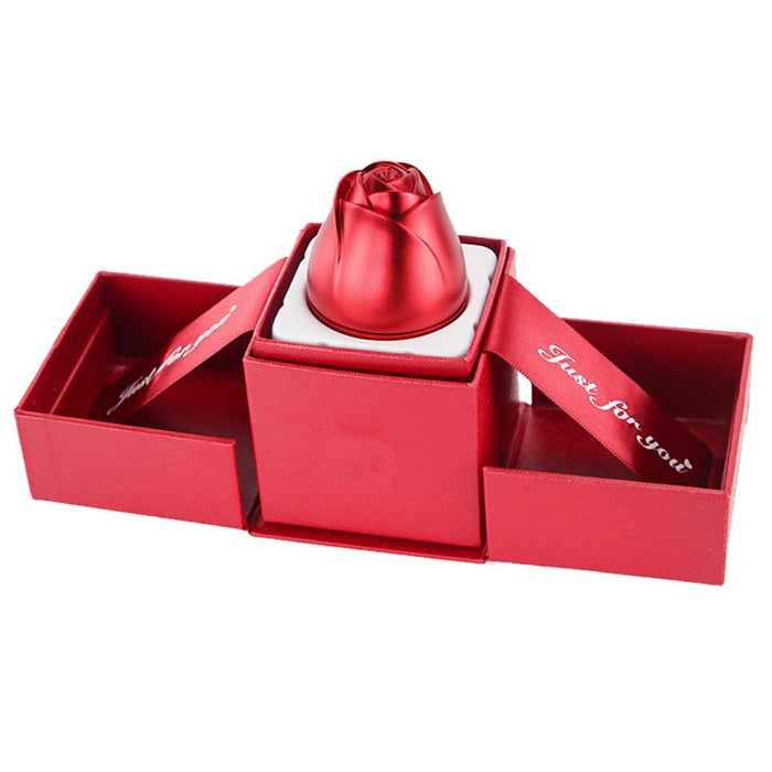 Rose Red Jewelry Storage Box - Elegant Organizer for Special Occasions