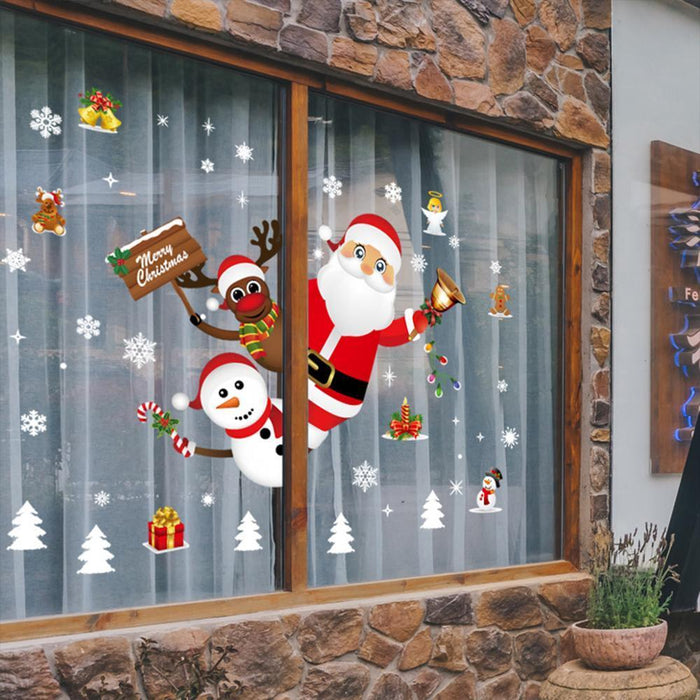 Festive Holiday Home Decoration Set: Christmas & New Year Wall and Window Stickers