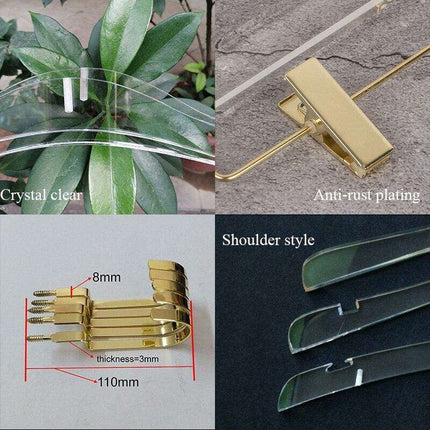 Stylish Acrylic Hanger Set with Attached Hanging Bar for Closet Organization