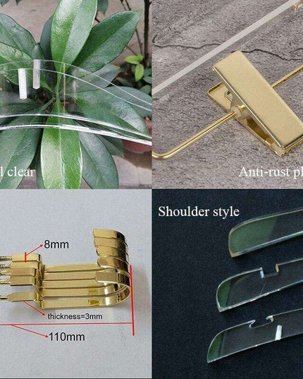 Stylish Acrylic Hanger Set with Attached Hanging Bar for Closet Organization