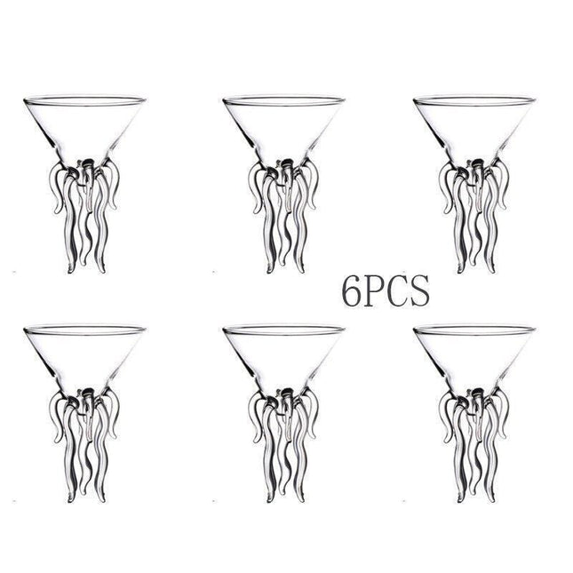 Underwater Elegance: Jellyfish-Inspired Glassware Set for Whiskey, Wine, and Martinis