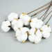 Elegant White Cotton Floral Arrangement Set - Lifelike Home Decor Stems