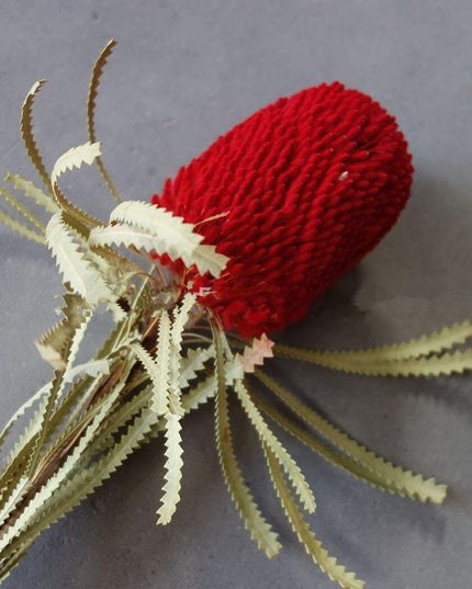 Eternal Banksia Pagoda Floral Arrangement - 30cm Unique Organic Centerpiece for Home and Special Events