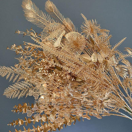 Gilded Maple Leaf Branch - Elegant Home & Office Decor Statement Piece