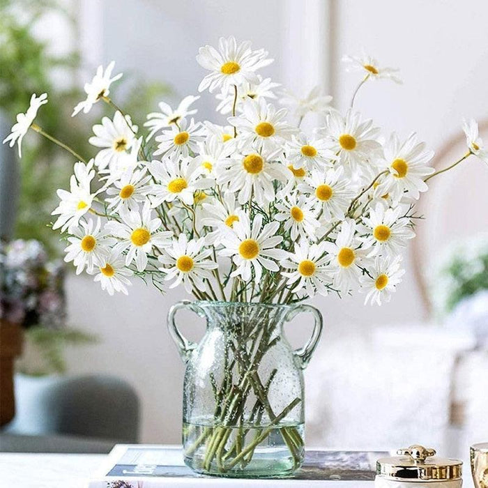 Elegant Daisy Dreams Bouquet Set: 5 Lifelike Floral Arrangements for Stunning Home Decor