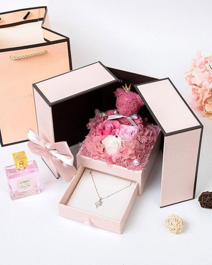 Rose Teddy Bear Delight Box - A Unique Expression of Love