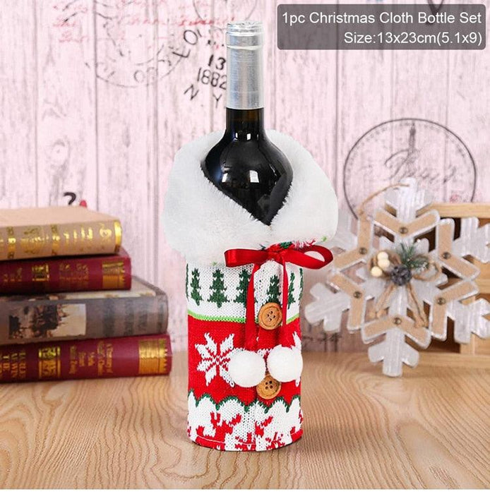 Joyful Christmas Wine Bottle Sleeve for Festive Holiday Delight