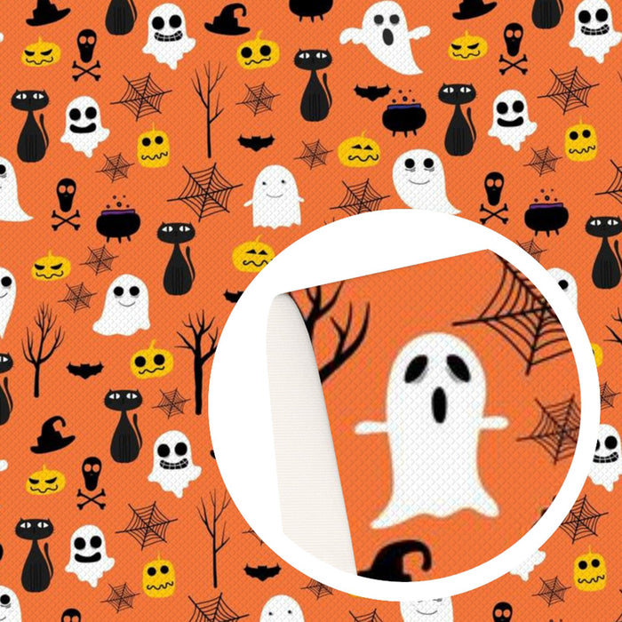 Spooky Ghost Vinyl Fabric Sheets for Halloween Hair Bows & Earrings