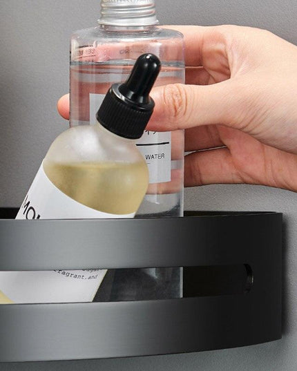 Stylish Wall-Mounted Bathroom Organizer in Premium Space Aluminum: A Luxurious Storage Solution